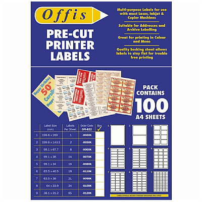 Self Adhesive Labels; Sheet